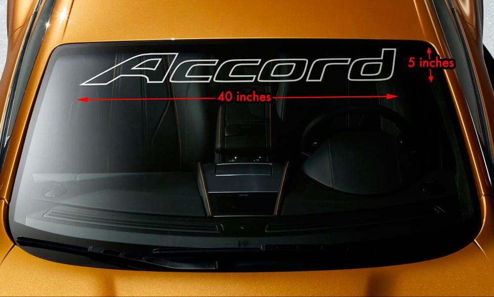 HONDA ACCORD OVERZICHT Voorruit Banner Vinyl Premium Sticker Sticker 40