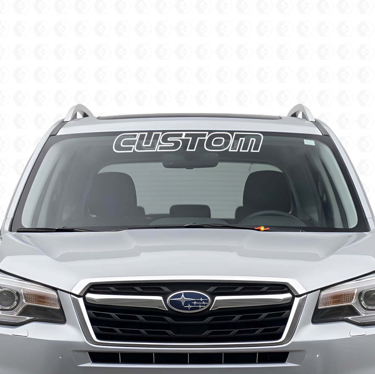 Aangepaste omtrek voorruitlettering vinylsticker voor Subaru Forester
