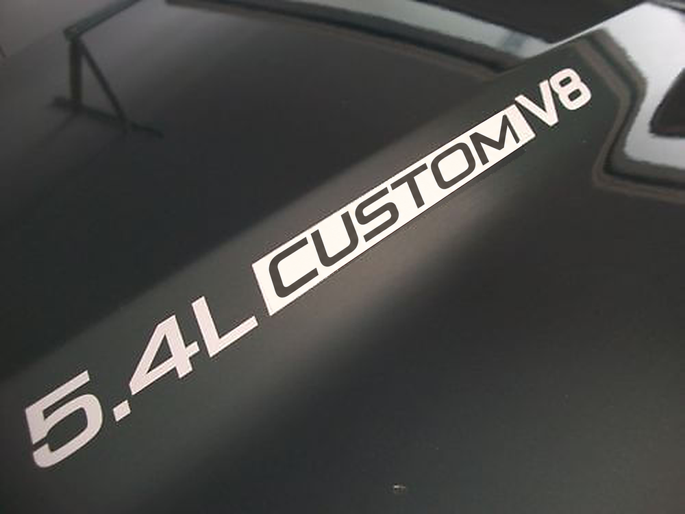 Set vinylstickers motorkap 5.4L Triton V8 voor Musclecar truck F-150-350 2002-2010