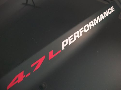 4.7L Prestatie Motorkap Vinyl Stickers Set voor Jeep Grand Cherokee WJ