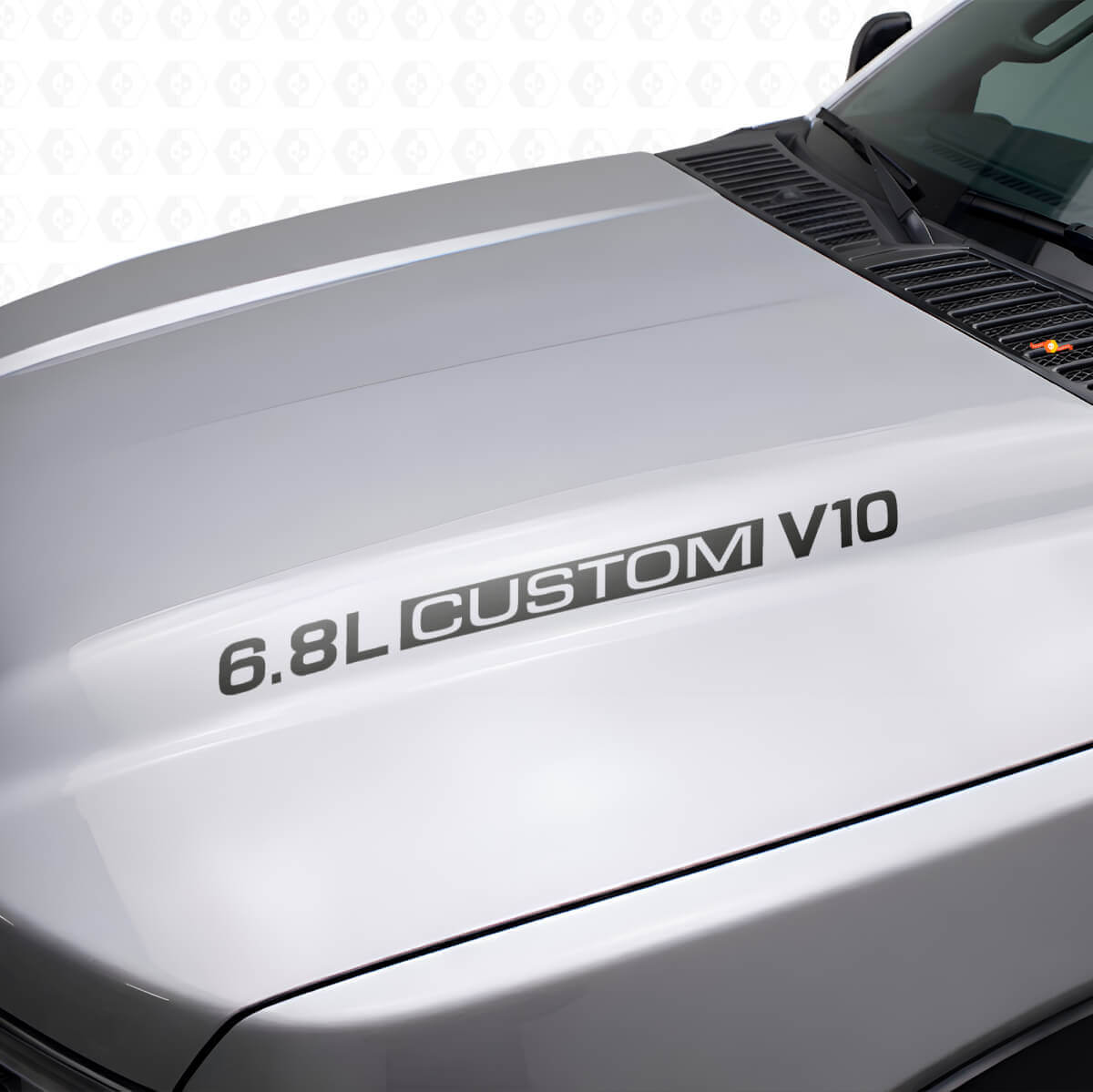 6.8L Custom V10 Motorkap Vinyl Stickers voor Musclecar F-250/350 Super Duty Excursion