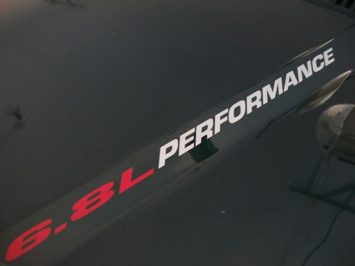 6.8L PERFORMANCE Motorkap Vinyl Decal Sticker voor Ford F-250