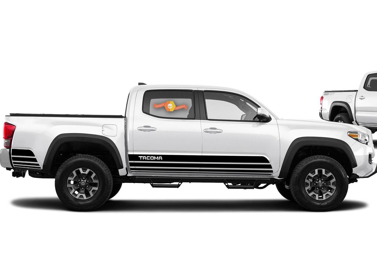 Accentstrepen Deur Zijaanzicht Vinyl Decal Sticker voor Toyota Tacoma 2016