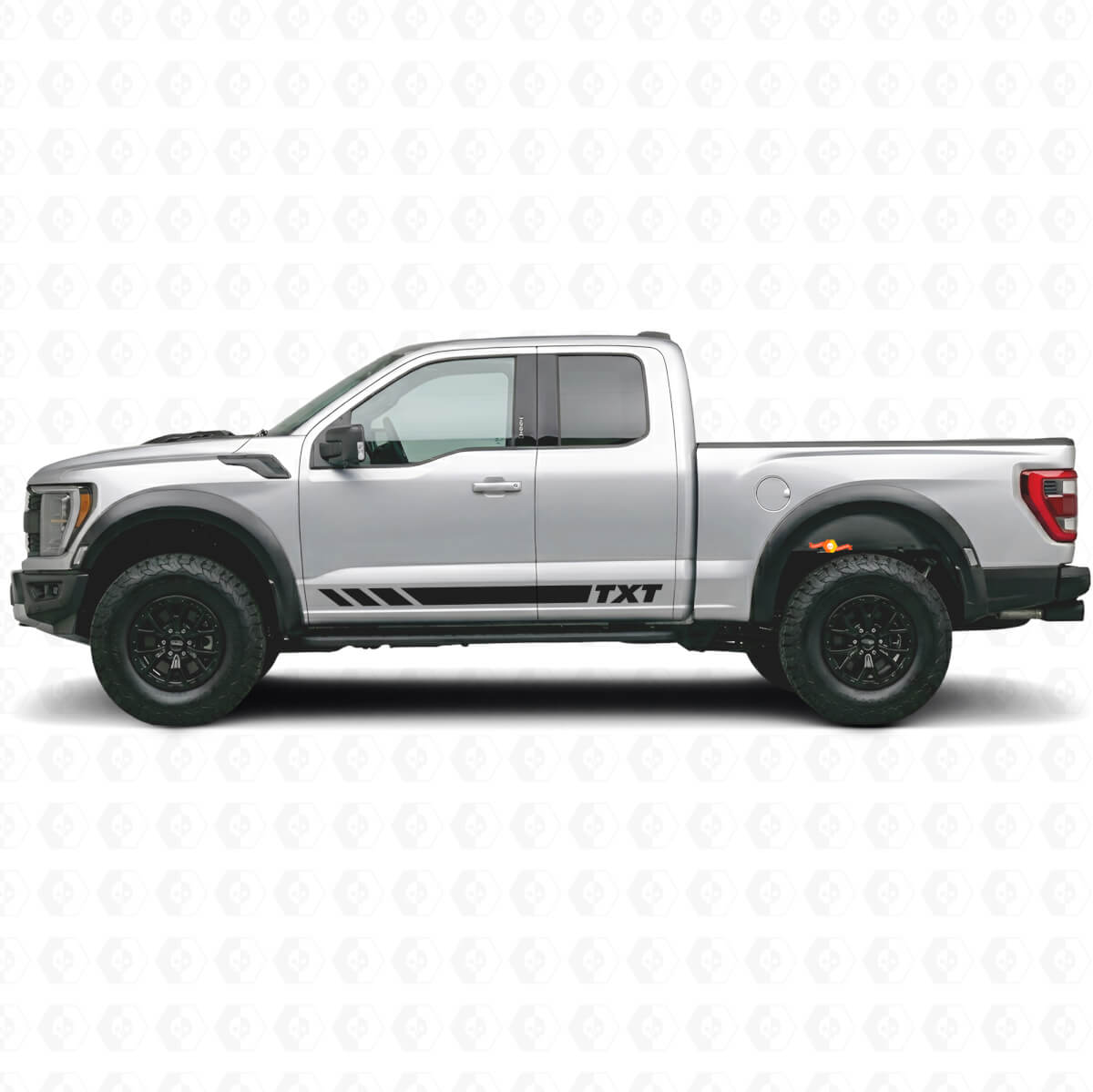 Aangepast zijstreep vinyl decal kit voor Musclecar Power Truck SVT 2017