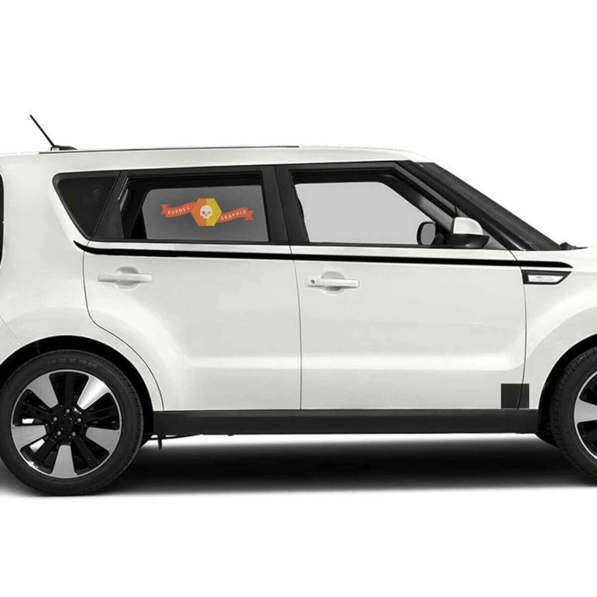 Side Rocker Panel Stripes grafische stickers stickers voor Kia Soul 2008-2020
