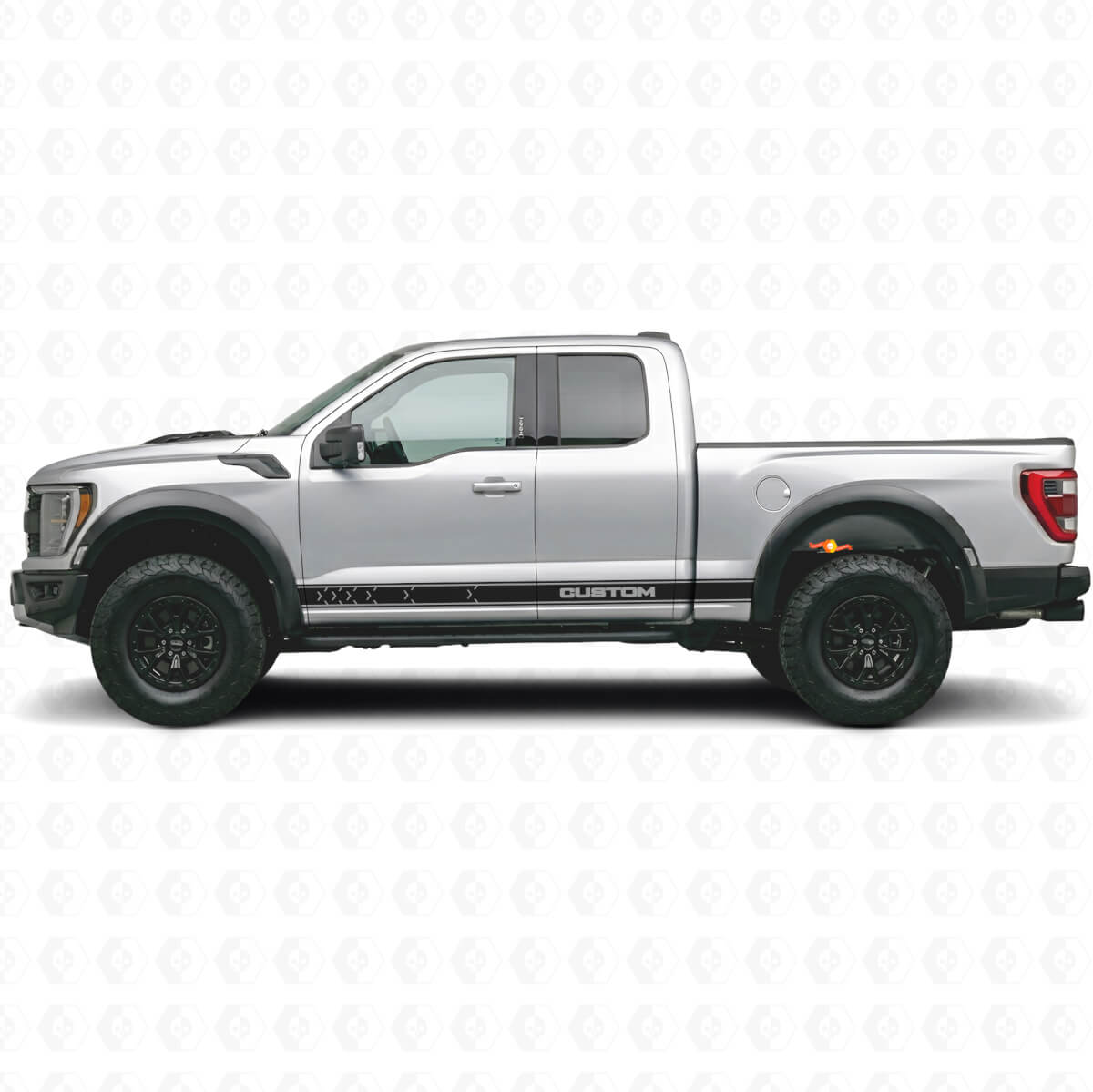 Aangepaste Zijkanten Outline Strepen Vinyl Decal Kit voor Musclecar truck