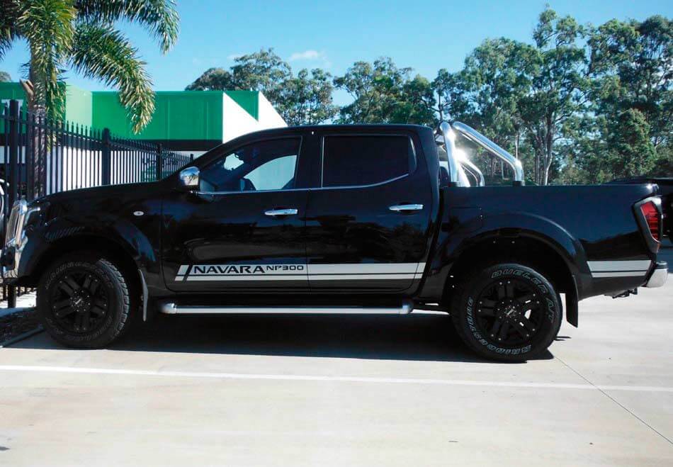 2 pc vliegtuig zijstreep grafische vinyl sticker voor NAVARA NP300 2015 2016 sticker