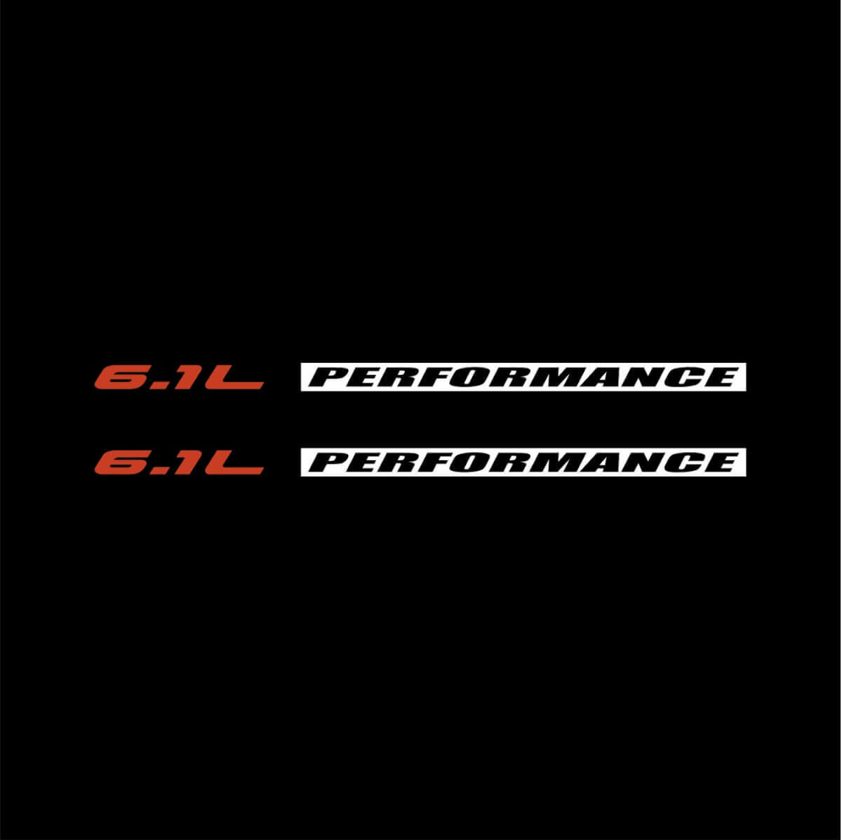 6.1L Performance Motorkap Vinyl Decal Set voor Dodge Jeep & Chrysler SRT8