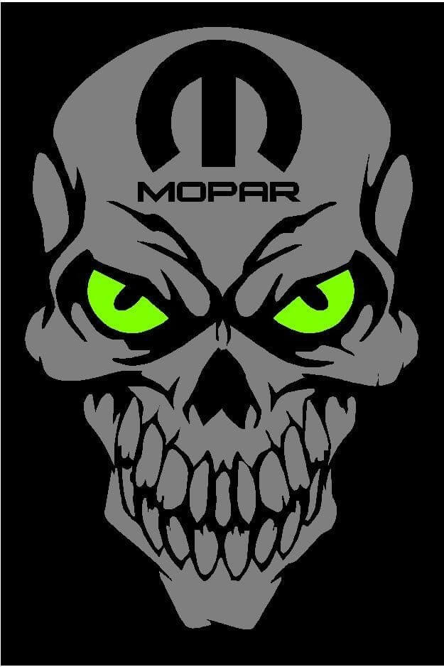 Skull Mopar Stijl Vinyl Sticker voor Dodge Charger Challenger Ram Dart