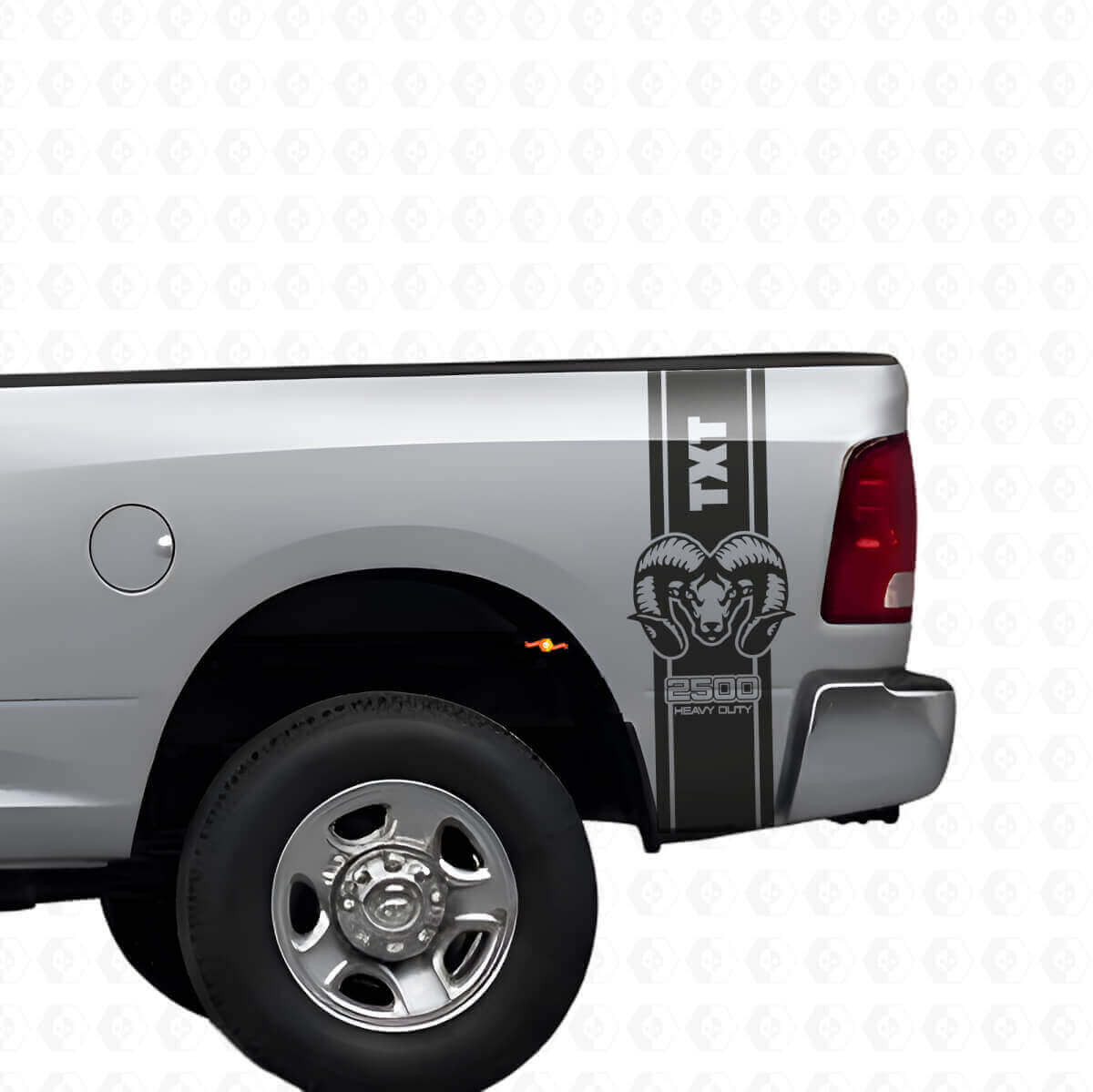 Hemi Stijl Achterkant & Motorkap Strepen Vinyl Decal Kit voor Dodge Ram 1500 2500