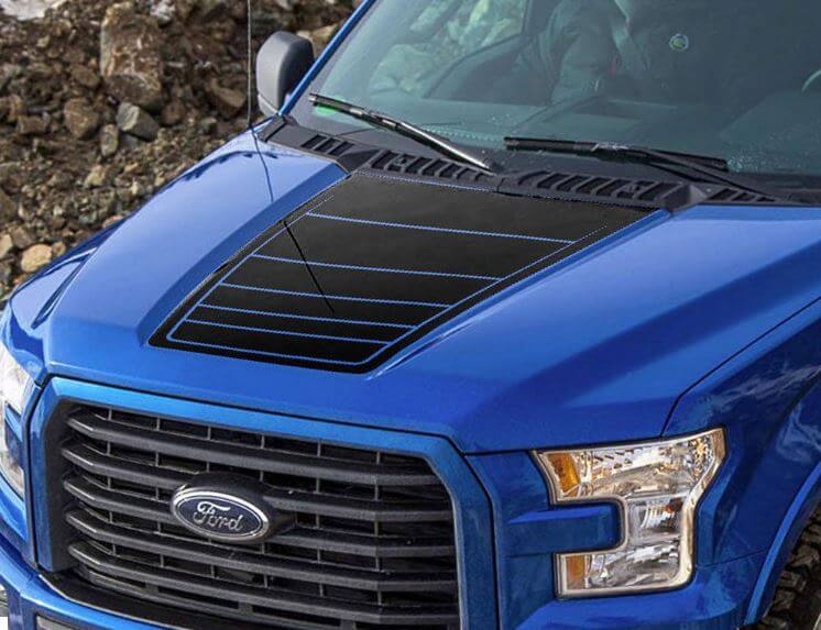 Ford F-150 2015-2016 F150 motorkap grafische zijstreep sticker sticker 3