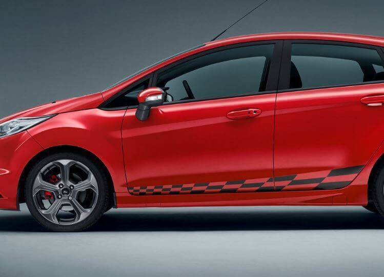 Racen Vlaggen Vlag Deurzijde Vinyl Sticker Decal voor Musclecar Fiesta Mk7 5