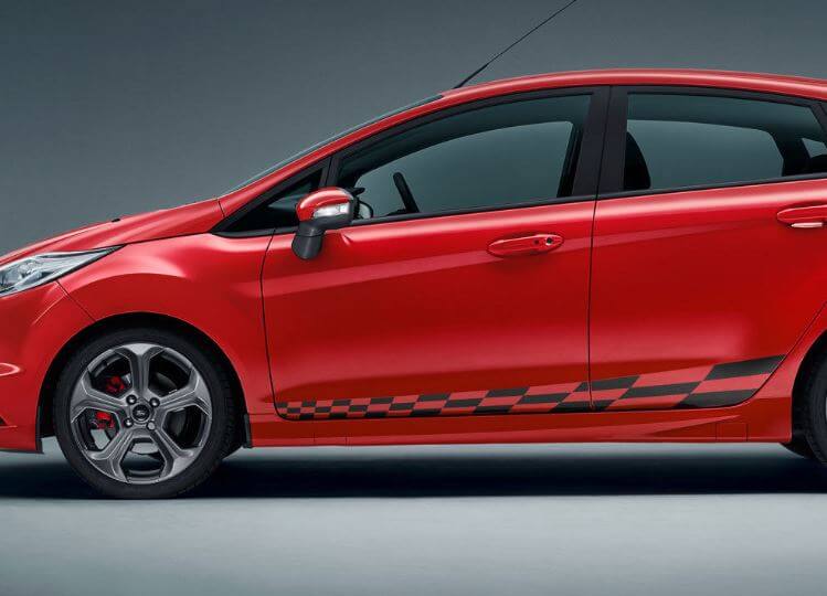 Ford Fiesta Mk7 5-deurs Racing geruite vlag sticker sticker sticker graphics
