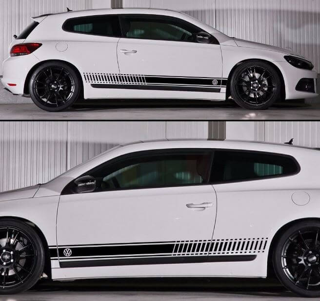 Stickers Sticker voor VW Volkswagen Scirocco Stripe Body Kit LED Side
