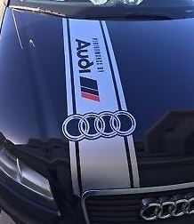 Audi A3 A4 A5 A6 A8 S3 S4 S5 S6 Rs4 Q3 Q5 Q7 Tt S-line R8 Quattro motorkap sticker