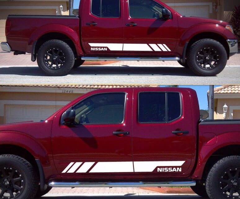 Decal Sticker Grafische Vinyl Streep Kit Voor Nissan Frontier Navara Achterklep Guard