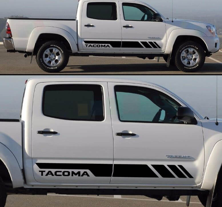 Decal sticker strepen kit voor TOYOTA TACOMA zijstappen uitrusting 2017 2016 2015 2014
