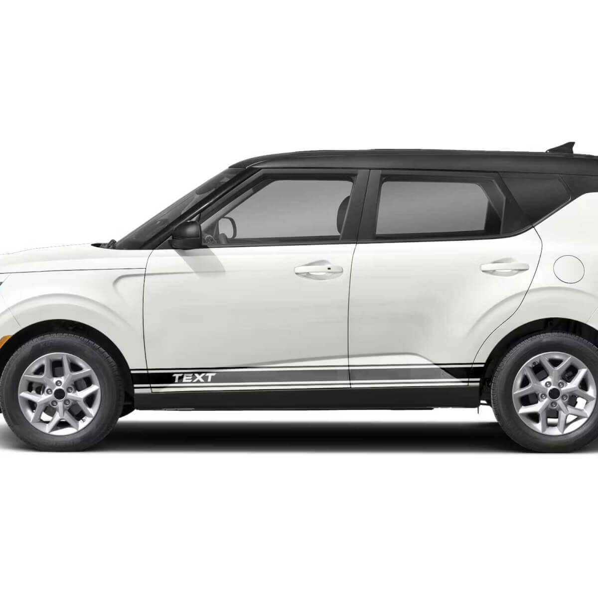 Op maat gemaakte racing zijkstrepen vinyl decal kit voor Kia Soul