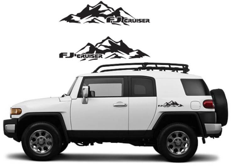 Mountain Range Zijvinylset voor Toyota FJ Cruiser