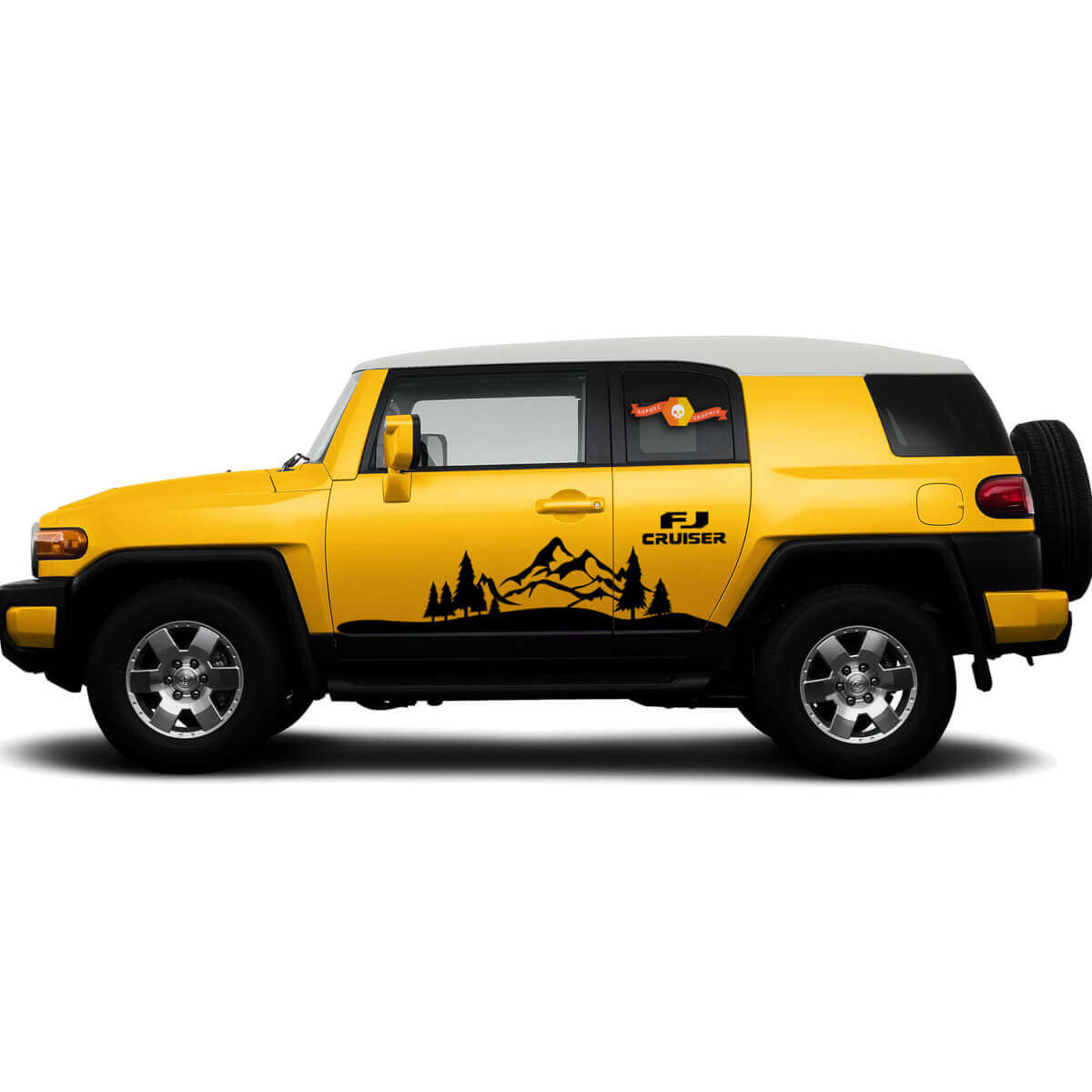 Mountain & Trees Deurzijde Vinyl Decal Kit voor Toyota FJ Cruiser