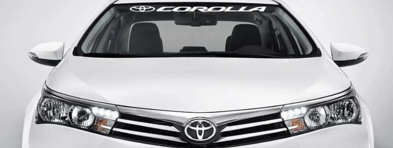 Corolla Voorruit Banner Vinyl Sticker voor Toyota Corolla