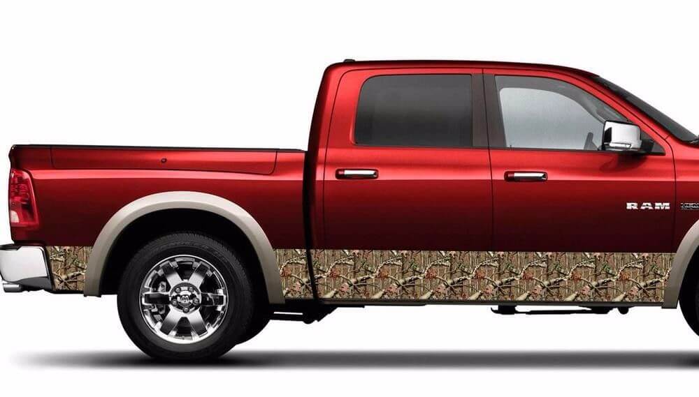 Camouflage Strepen Zijkant Vinyl Decal Sticker voor Dodge Ram 1500