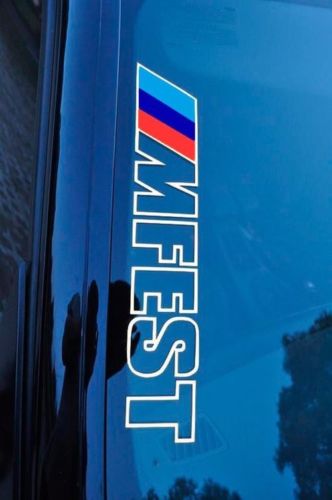 Bimmerfest MFEST bimmer fest Vinyl Stickers Decals past op e92 e36 e46 F10 F30 M3 M4 Competitie BMW
