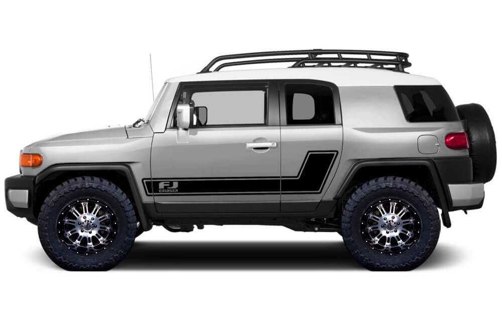 Aangepaste zijstreep decalset voor Toyota FJ Cruiser 2007-2014
