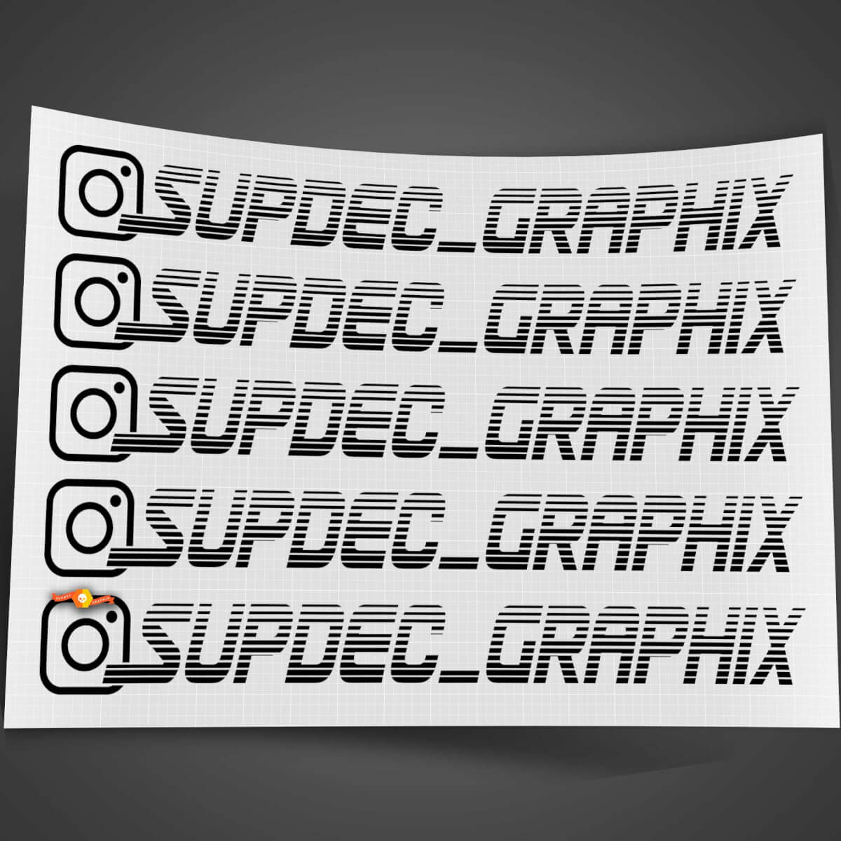 Aangepaste Instagram gebruikersnaam naam sticker sticker
