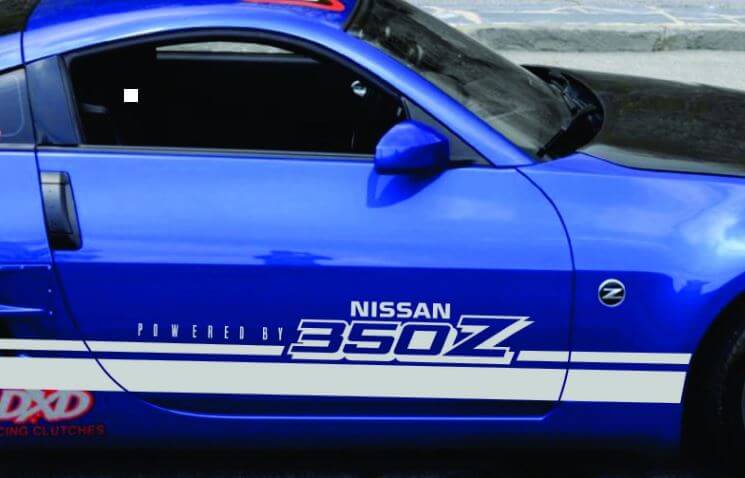 Aangedreven door 350Z Rocker Panel Strepen Vinyl Stickers voor Nissan 350Z