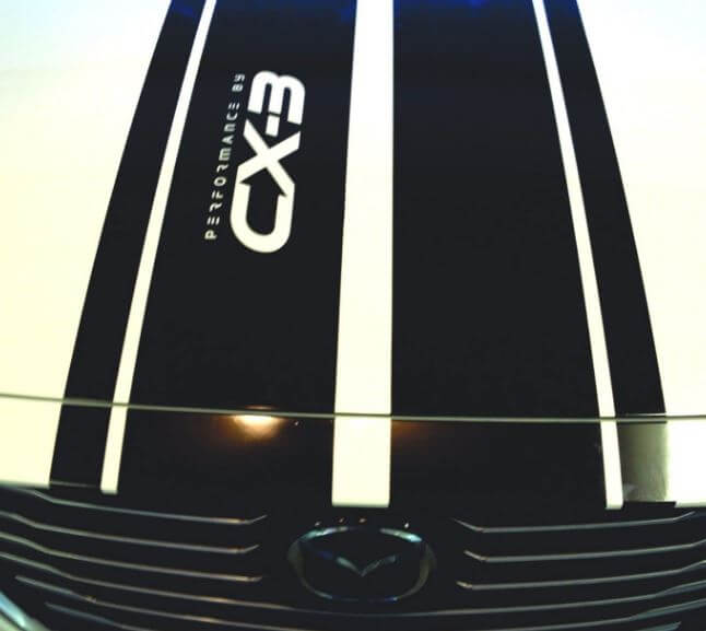 CX-3 Performance Dubbele Motorkap Strepen Vinyl Sticker voor Mazda