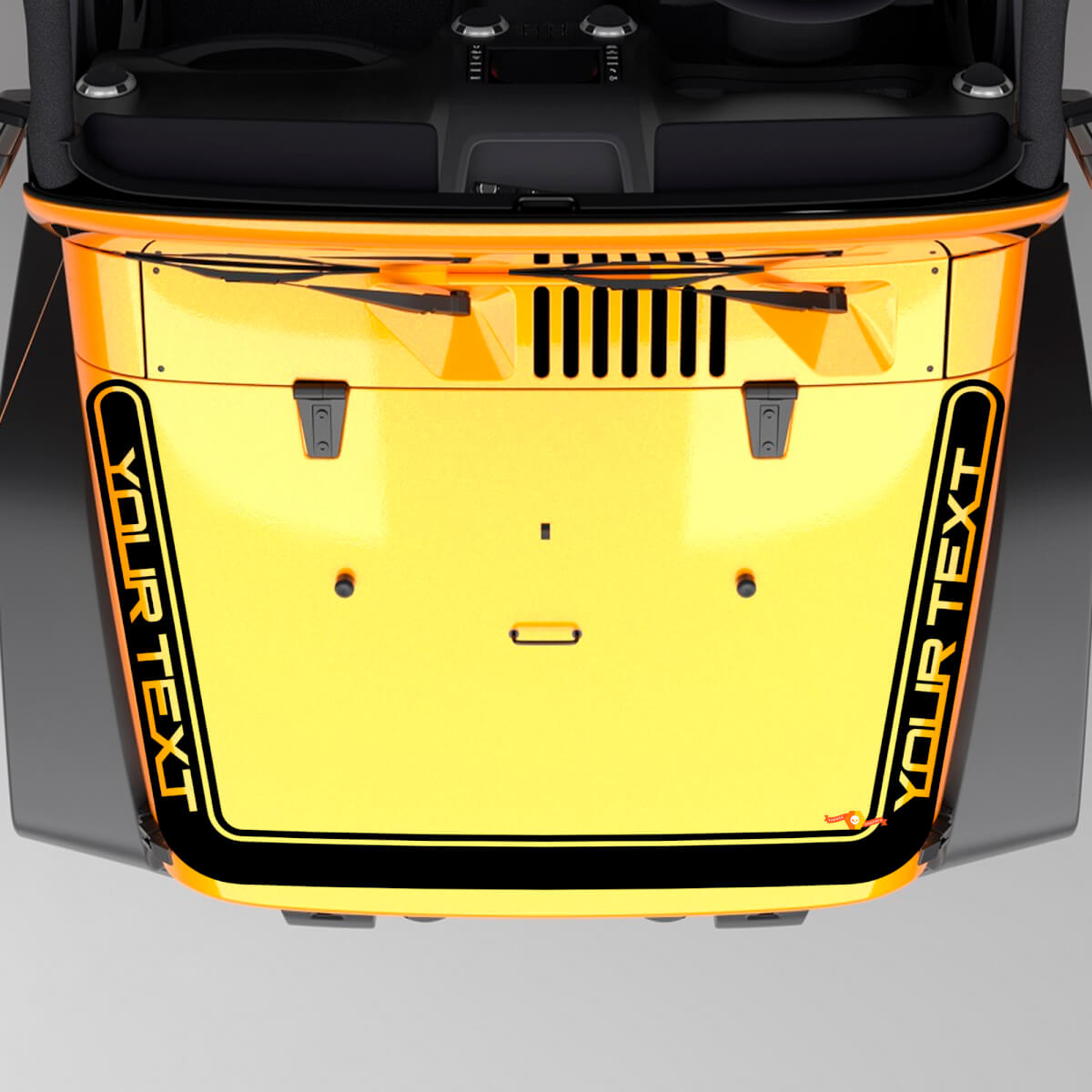 Perimeter Strip Motorkap Vinyl Sticker voor Jeep Wrangler Gladiator