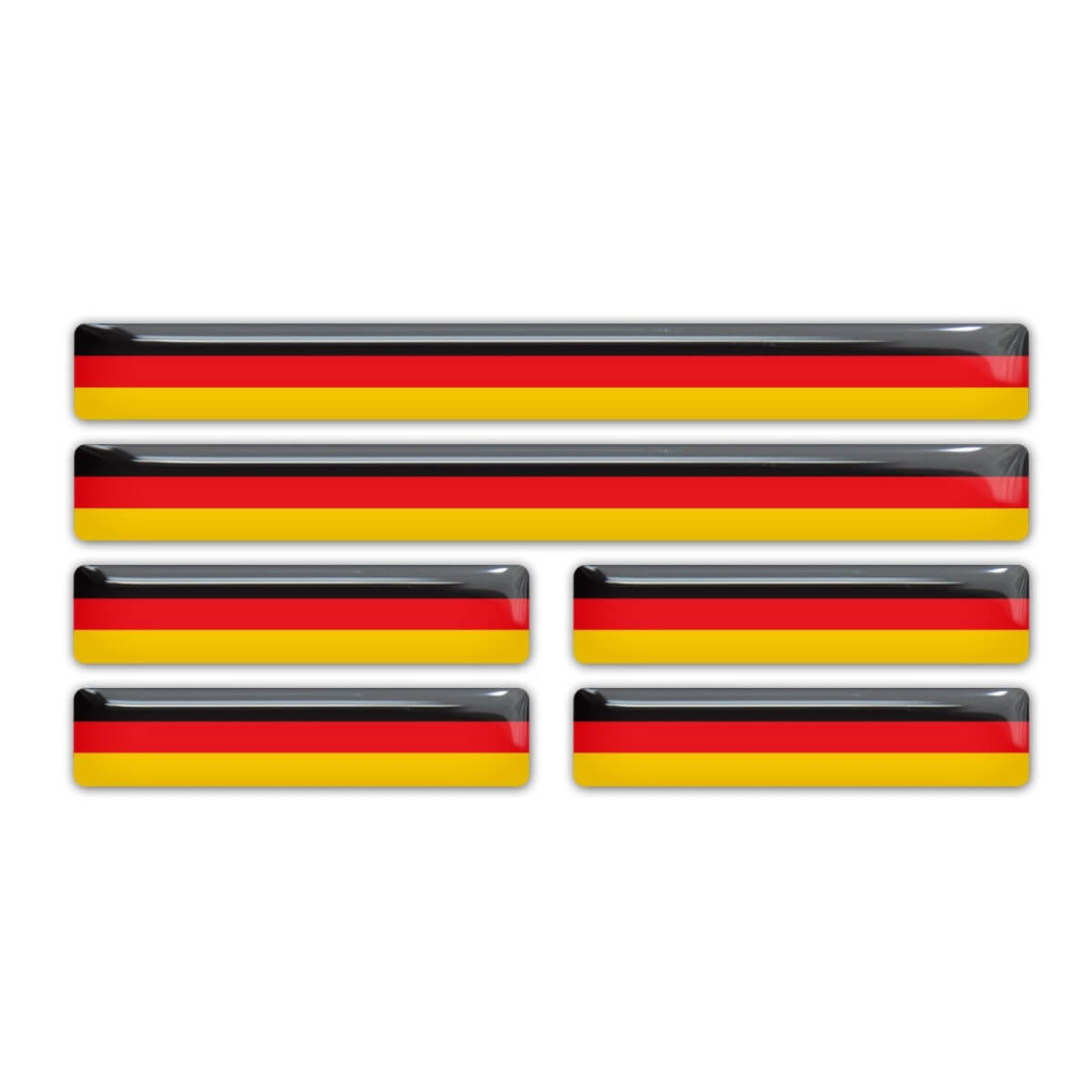 Duitsland Vlag 3D Bolvormige Gel Decal Sticker Set voor BMW Mercedes VW Audi