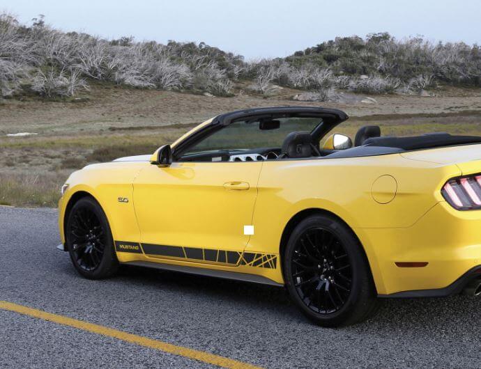 Musclecar Musclecarmodel 6e gen graphics zijstreep sticker retro Musclecar Performance
