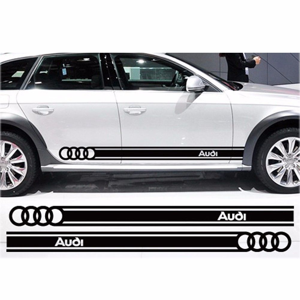Beltline body Decals autostickers gepersonaliseerde decoratie voor Audi-logo