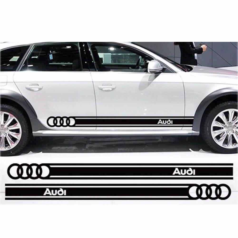 Vinylstickerset met Merkzijdenstrepen voor Audi Auto's
