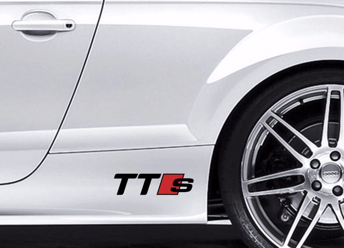 2X AUDI TTS Vinyl body sticker sticker Sport Racing embleem logo premium kwaliteit
