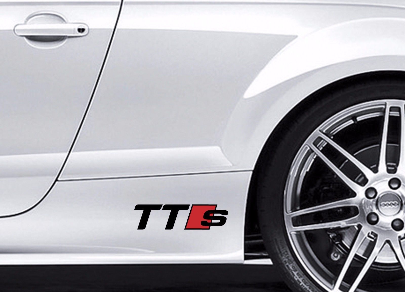 2X AUDI TTS Vinyl body Decal sticker Sport Racing embleem logo premium kwaliteit