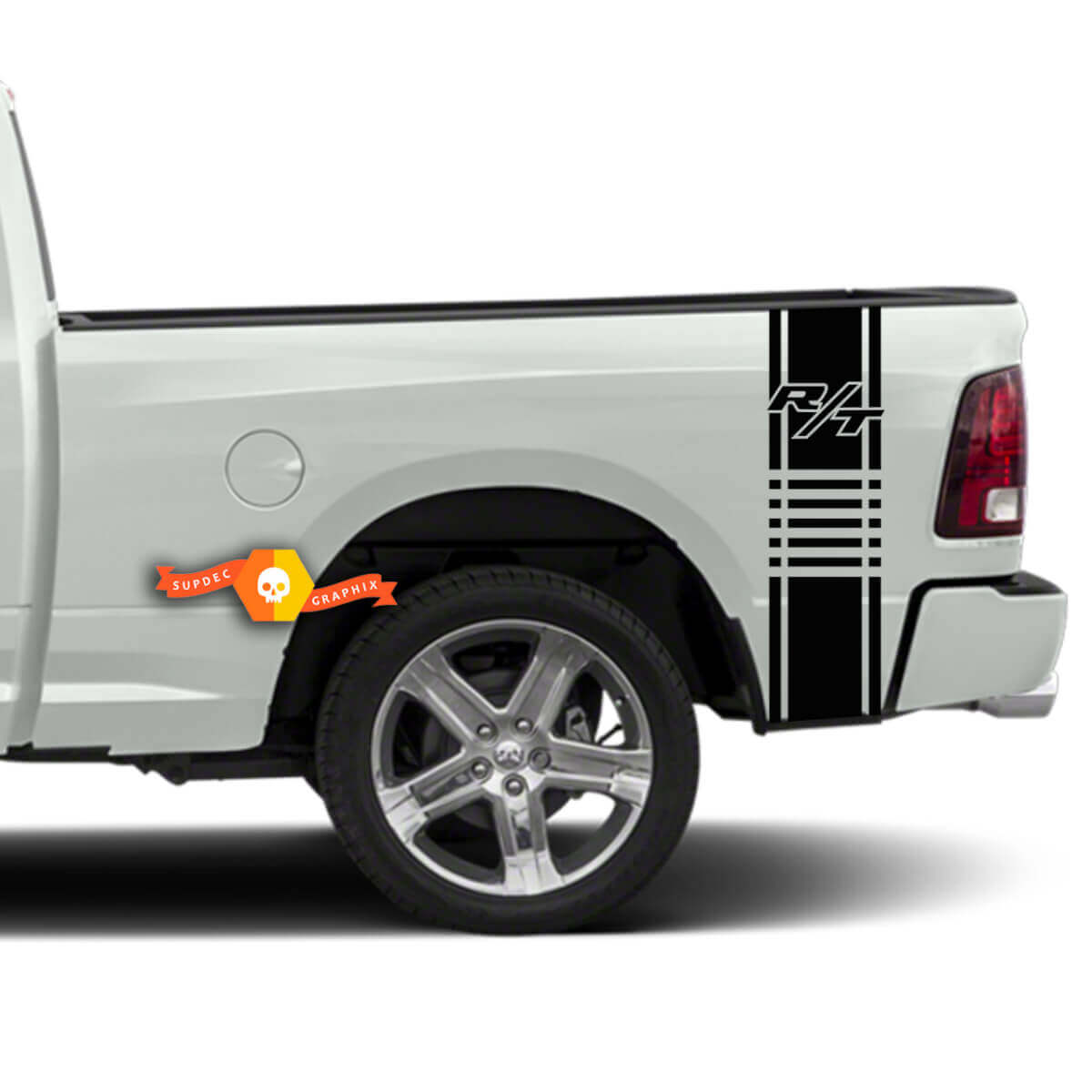 R/T Stijl Zijkanten Racing Stripe Vinyl Stickers voor Dodge Ram Truck