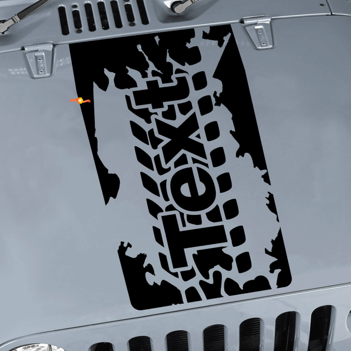 Bandenprofiel Aangepaste Letters Motorkap Vinyl Sticker voor Jeep Wrangler