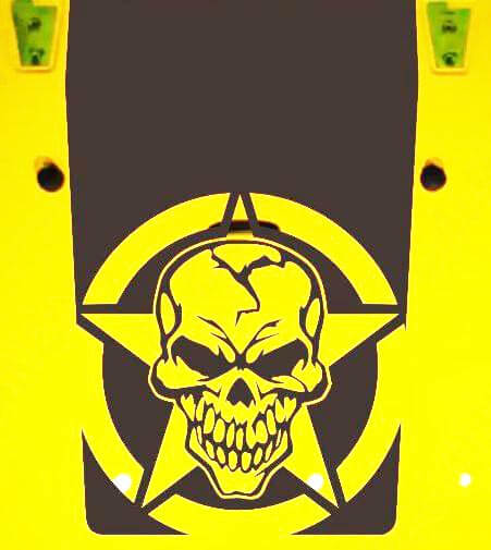 Militaire Skull Star Motorkap Vinyl Sticker voor Jeep Wrangler JK JKU TJ LJ