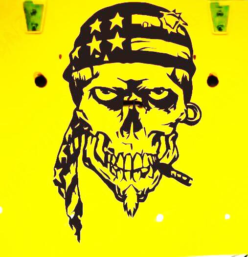 Amerikaanse Vlag Bandana Schedel Kap Vinyl Sticker voor Jeep Wrangler