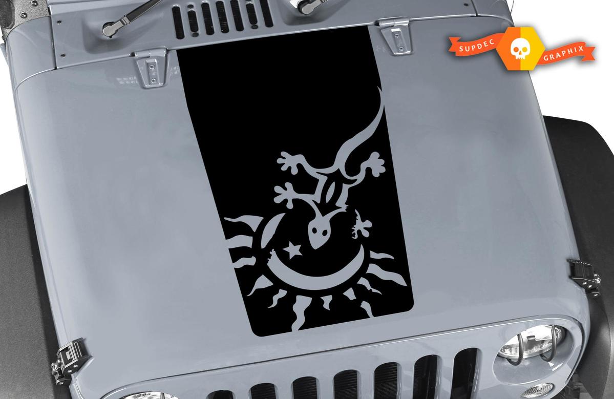 Gecko- en zonnescherm vinyl decal sticker voor Jeep Wrangler