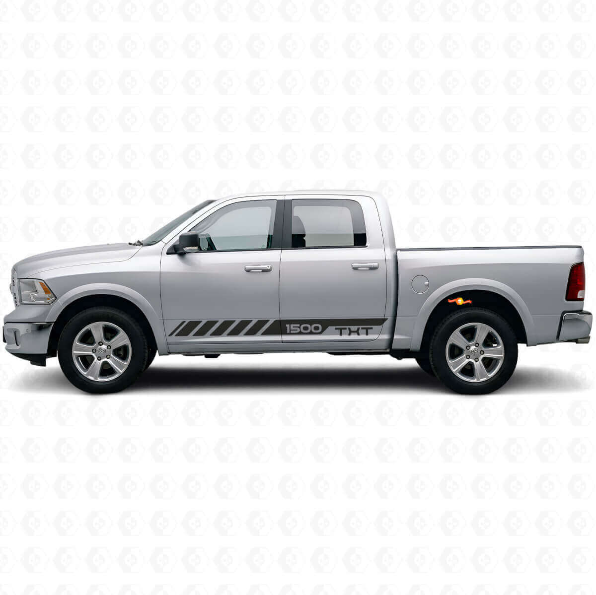 Aangepaste Strobe Zijstrepen Vinyl Decal voor Dodge Ram Rebel 1500 2009–2016