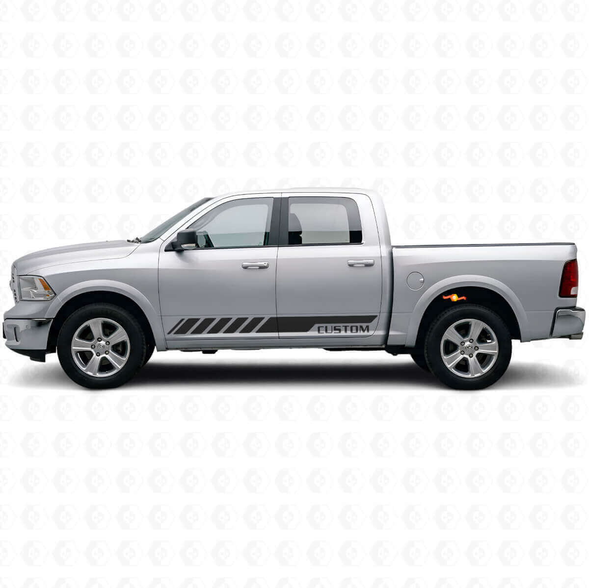 Aangepaste Racezijstrepen Vinyl Decal Kit voor Dodge Ram Rebel 2009-2016