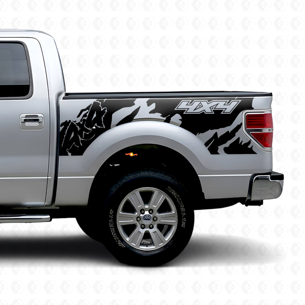 4x4 Off Road Stijl Achter Zij Vinyl Decal voor Musclecar truck 2010-2020