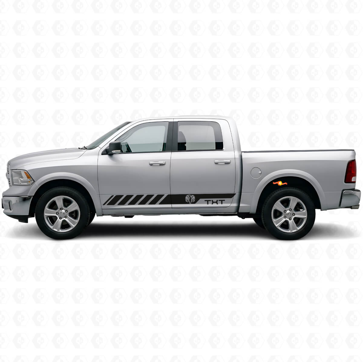 Custom Hemi Stijl Zijstrepen Vinyl Decal voor Dodge Ram Rebel 1500 2009–2016