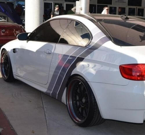 LTW-stijl achterste zijstrepen vinyl decal voor BMW E92 M3