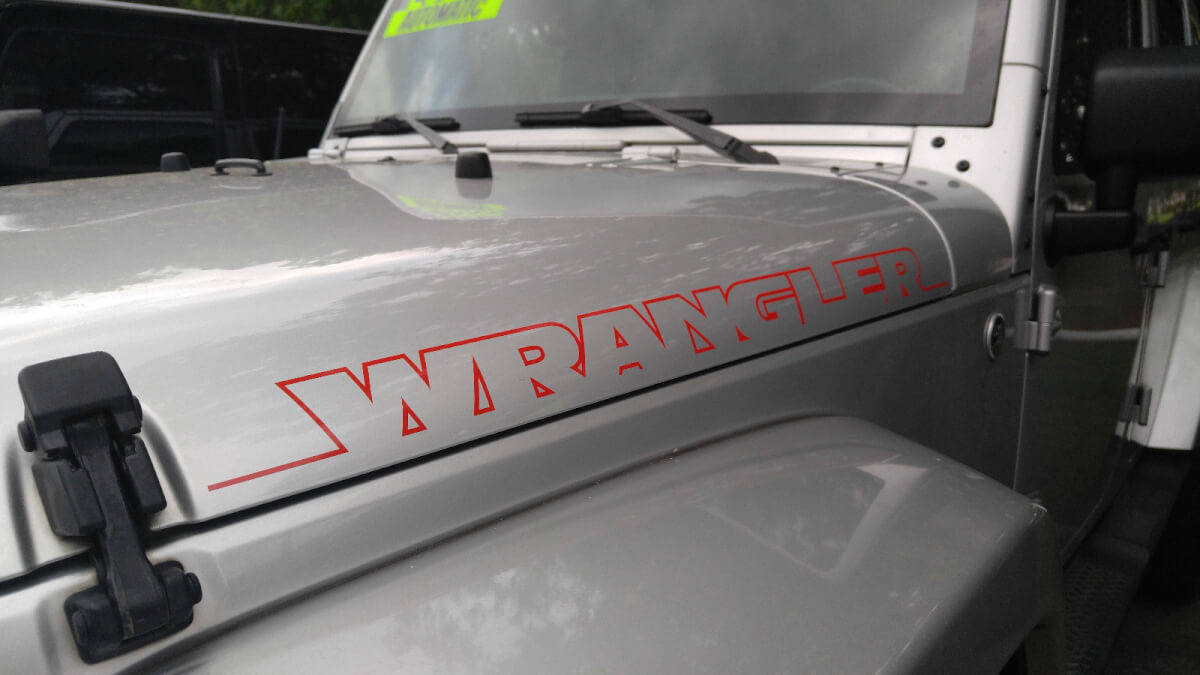 2 stuks NIEUWE WRANGLER Hood Side Sticker Decal Grafisch JEEP WRANGLER RUBICON SAHARA Elke kleur
