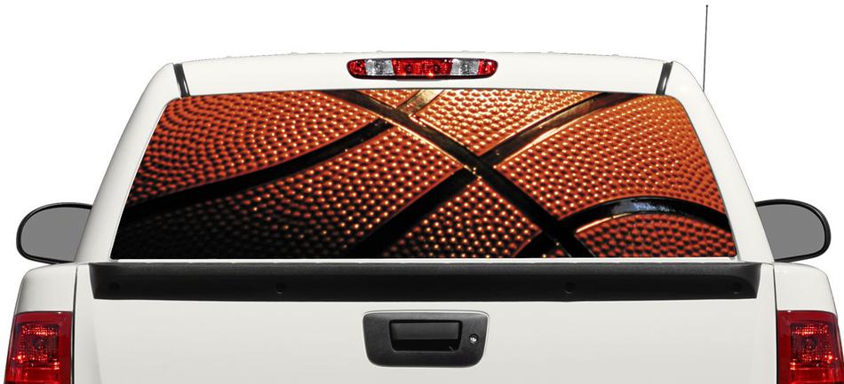Basketbalstijl Achterruit Vinyl Sticker voor Pick-up Trucks SUV's